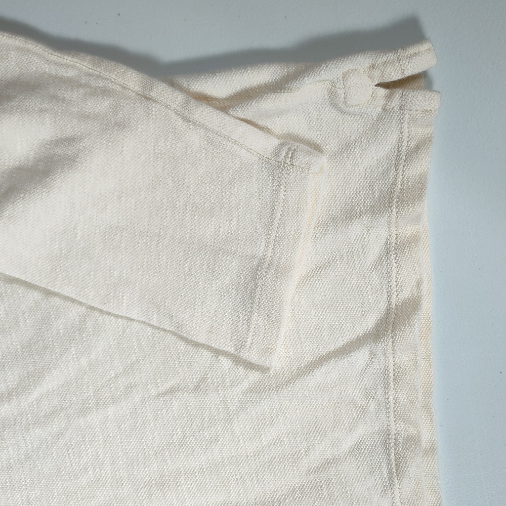 Club Monaco cream linen cotton pullover hoodie S - Picture 6 of 10